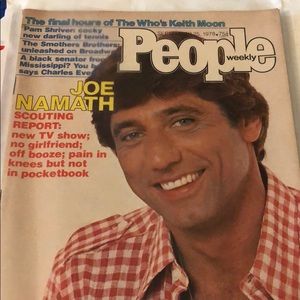 Vintage People Magazine with Joe Namath Cover